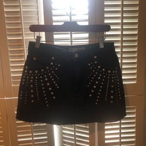 TopShop black denim skirt